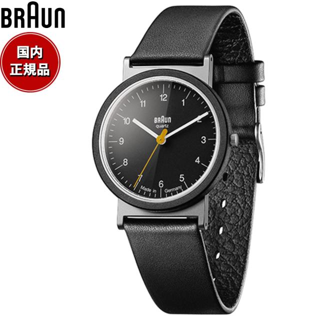 BRAUN ブラウン アナログ 腕時計 AW10 復刻 ドイツ製 ブラック レザー