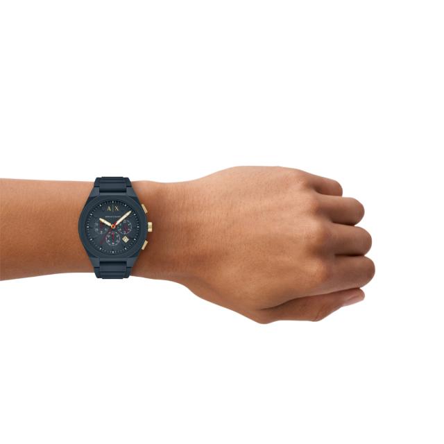 A|X アルマーニ エクスチェンジ ARMANI EXCHANGE 腕時計 メンズ クロノグラフ ブルー ナイロンウォッチ AX4168