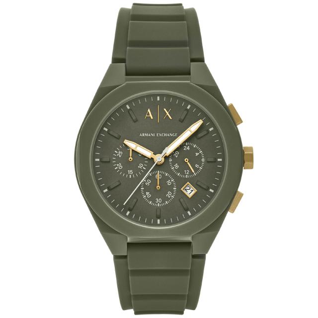 A|X アルマーニ 取り替えっこ ARMANI EXCHANGE ウオッチ メンズ クロノグラフ 緑であること シリコンウォッチ AX4169