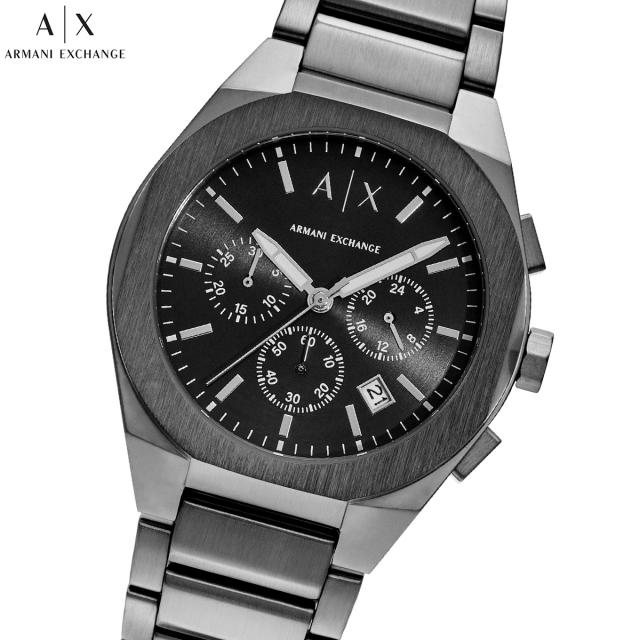 A|X アルマーニ エクスチェンジ ARMANI EXCHANGE 腕時計 メンズ クロノグラフ ブラック ステンレススチールウォッチ AX4183