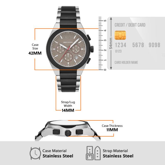A|X アルマーニ エクスチェンジ ARMANI EXCHANGE 腕時計 メンズ クロノグラフ ステンレススチール AX4199_7