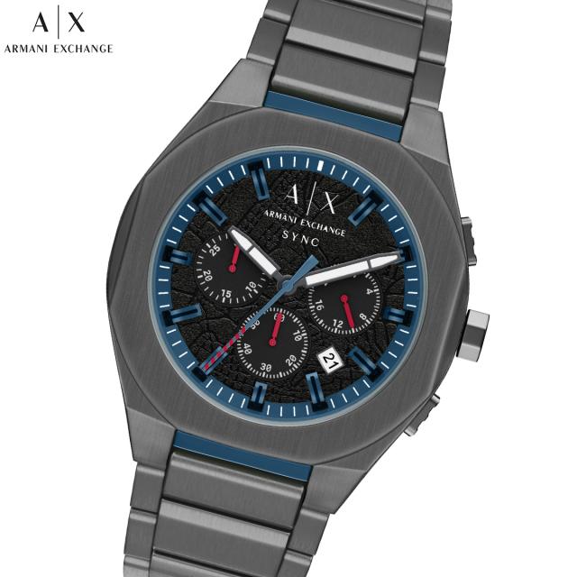 A|X アルマーニ エクスチェンジ ARMANI EXCHANGE 腕時計 メンズ クロノグラフ SYNC ステンレススチール AX4295