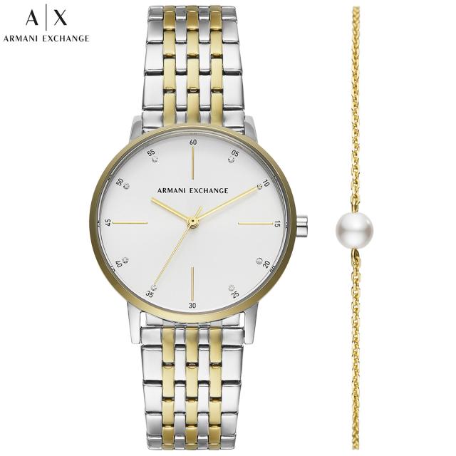 A|X アルマーニ エクスチェンジ ARMANI EXCHANGE 腕時計 レディース ステンレススチールウォッチ AX7156SET