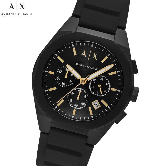 A|X アルマーニ エクスチェンジ ARMANI EXCHANGE 腕時計 メンズ クロノグラフ ブラック ステンレススチールウォッチ AX7165SET