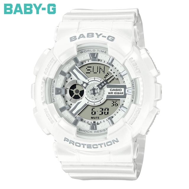 BABY-G カシオ ベビーG レディース 腕時計 ホワイト 白 アナデジ BA-110X-7A3JF_1