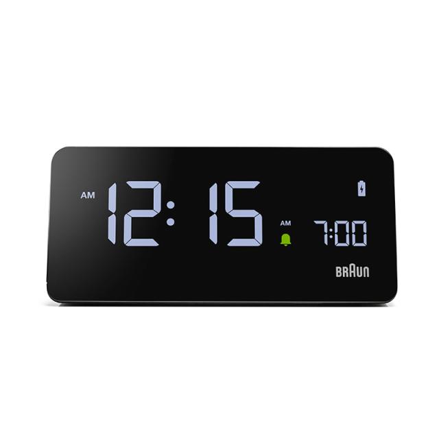 BRAUN ブラウン アラームクロック Qiワイヤレス充電 BC21B スリム デジタル 目覚まし時計 置時計 Digital Clock 140mm ブラック_1