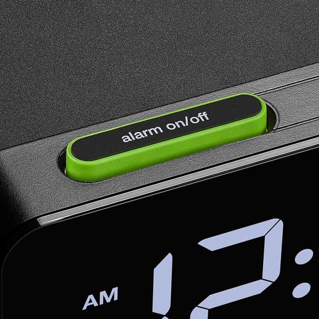 BRAUN ブラウン アラームクロック Qiワイヤレス充電 BC21B スリム デジタル 目覚まし時計 置時計 Digital Clock 140mm ブラック_6