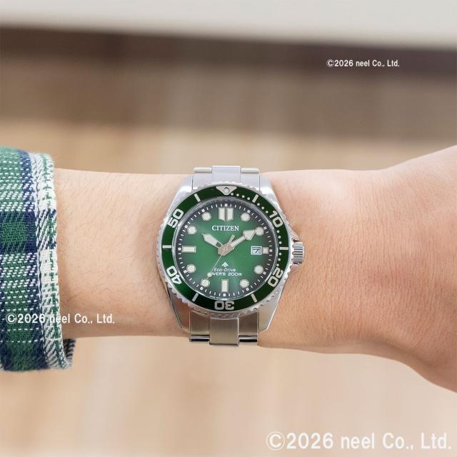 シチズン プロマスター マリン エコドライブ ダイバー200m 腕時計 メンズ BN0269-50W ダイバーズウォッチ ソーラー CITIZEN PROMASTER MARINE グリーン_6