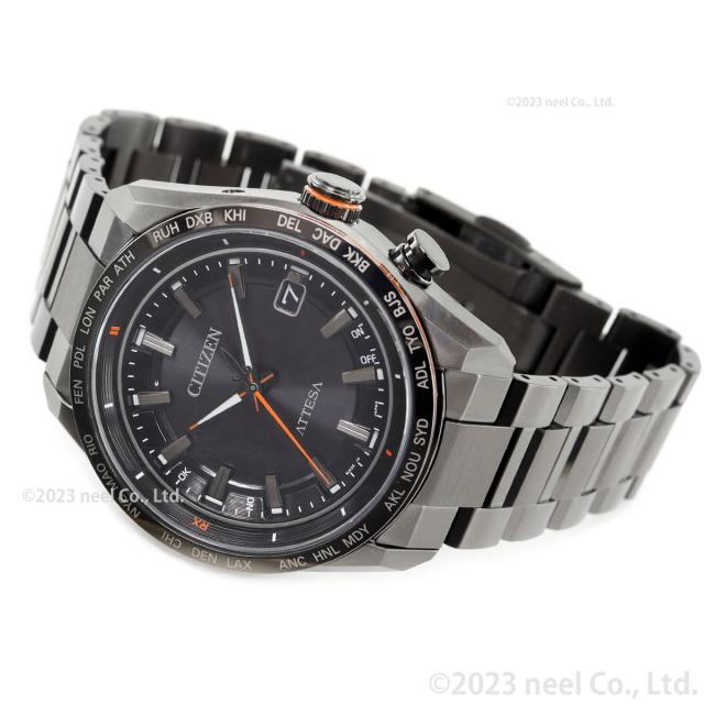 CITIZEN アテッサ　Eco-Drive ブラック メンズ腕時計 シチズン アテッサ CITIZEN ATTESA エコドライブ 電波時計