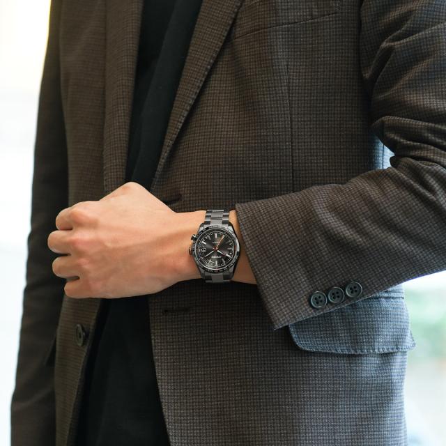 CITIZEN アテッサ　Eco-Drive ブラック メンズ腕時計 シチズン アテッサ CITIZEN ATTESA エコドライブ 電波時計