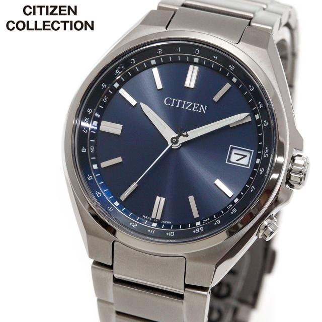 シチズンコレクション CITIZEN COLLECTION エコドライブ 電波時計 ダイレクトフライト 腕時計 メンズ CB1160-55L ネイビー