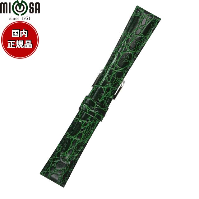 ミモザ時計バンド クロコマットクロコダイル/マット(ツヤ無し)/竹符 19mm ネイビー / ホワイトステッチ WRM-NW19 ミモザ時計バンド クロコマットクロコダイル⁄マット(ツヤ無し)⁄竹符