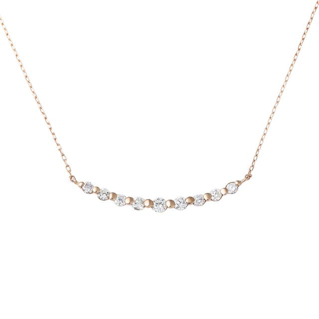 18金 ピンクゴールド ダイヤモンド ネックレス 0.2カラット 0.2ct DN11359BPG