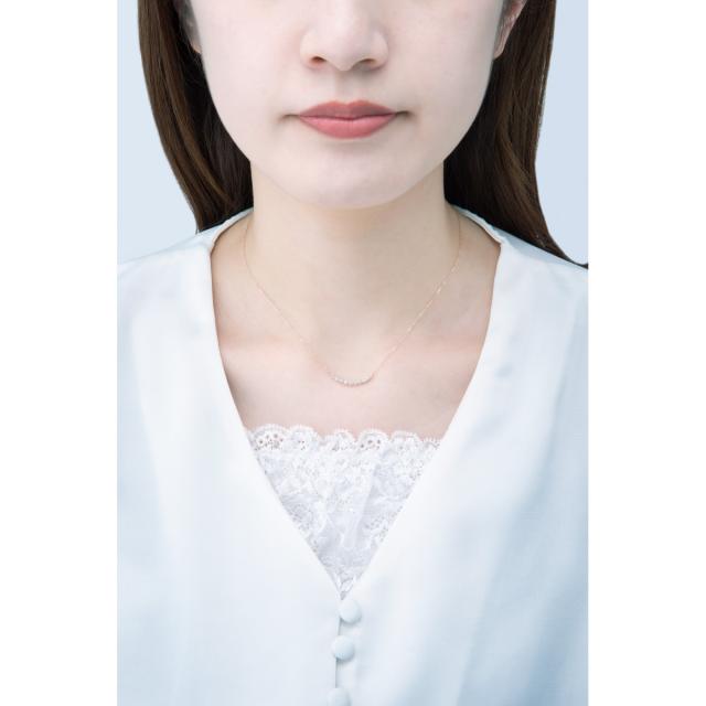 18金 ピンクゴールド ダイヤモンド ネックレス 0.2カラット 0.2ct 