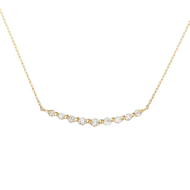 18金 イエローゴールド ダイヤモンド ネックレス 0.2カラット 0.2ct DN11359BYG