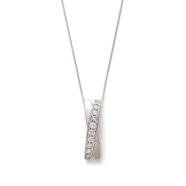 プラチナ ダイヤモンド ネックレス 0.2カラット 0.2ct DP764020VP 鑑別カード付