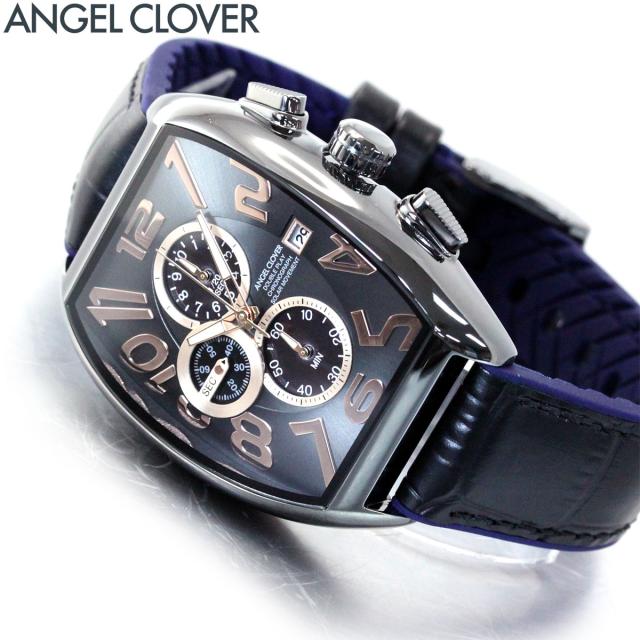 時計 Angel Clover Double Play Chronograph New]Angel Clover Men's Chronograph Watch Double Play Tonneau