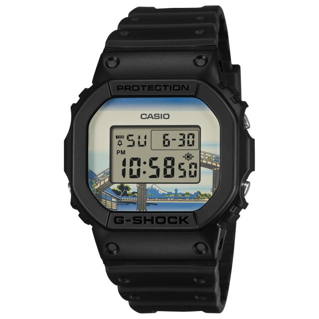 G-SHOCK デジタル カシオ Gショック CASIO 腕時計 メンズ DW-5600KHFM25-1JR 葛飾北斎 富嶽三十六景 深川万年橋下 モチーフ_12