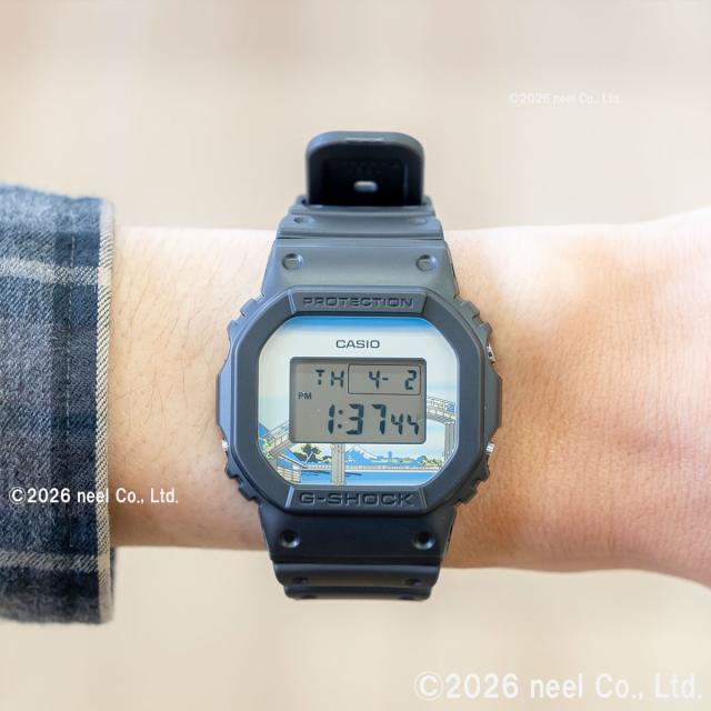 G-SHOCK デジタル カシオ Gショック CASIO 腕時計 メンズ DW-5600KHFM25-1JR 葛飾北斎 富嶽三十六景 深川万年橋下 モチーフ_6