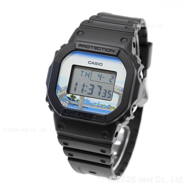 G-SHOCK デジタル カシオ Gショック CASIO 腕時計 メンズ DW-5600KHFM25-1JR 葛飾北斎 富嶽三十六景 深川万年橋下 モチーフ_8