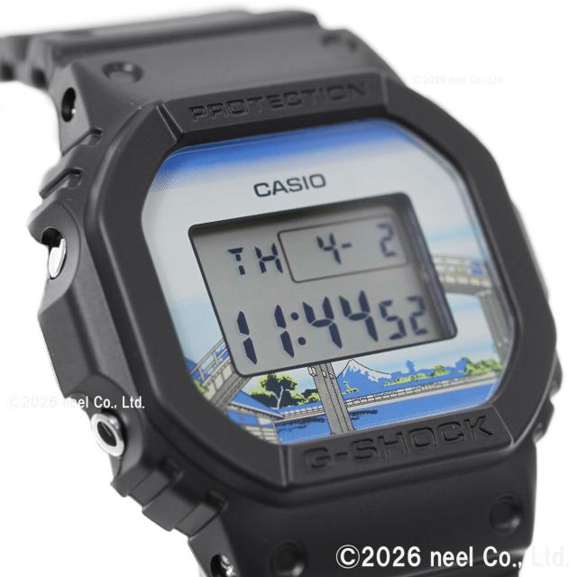 G-SHOCK デジタル カシオ Gショック CASIO 腕時計 メンズ DW-5600KHFM25-1JR 葛飾北斎 富嶽三十六景 深川万年橋下 モチーフ_10