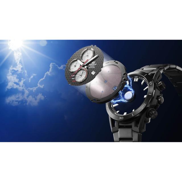 カシオ エディフィス CASIO EDIFICE SOSPENSIONE ソーラー ウオッチ メンズ 手ごわいソーラー クロノグラフ EFS-S640PB-1AJF サスペンションアームデザイン