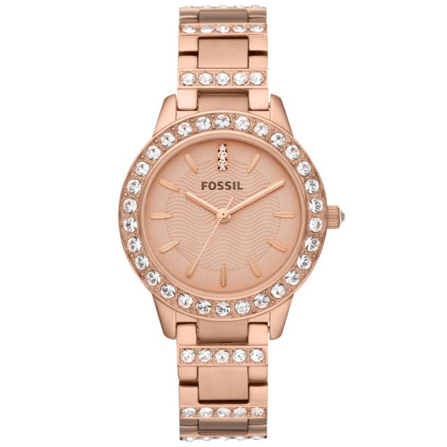 フォッシル FOSSIL ウオッチ レディース JESSE 三針 ローズゴールドトーン ステンレススチールウォッチ ES3020