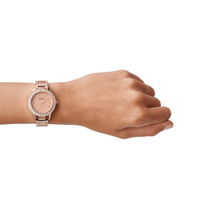 フォッシル FOSSIL ウオッチ レディース JESSE 三針 ローズゴールドトーン ステンレススチールウォッチ ES3020