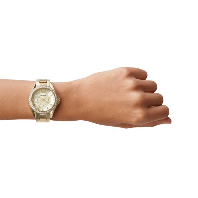 フォッシル FOSSIL 腕時計 レディース RILEY マルチファンクション ゴールドトーン ステンレススチールウォッチ ES3203