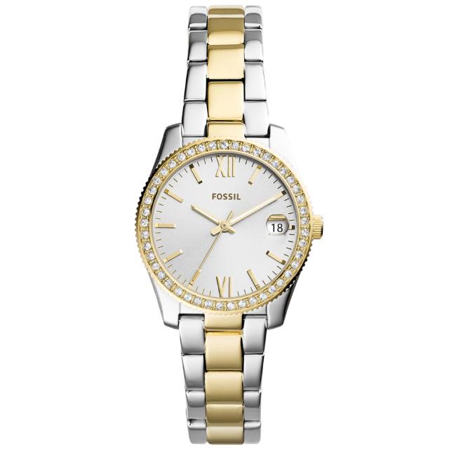 フォッシル FOSSIL ウオッチ レディース SCARLETTE MINI 三針デイト ツートーン ステンレススチールウォッチ ES4319
