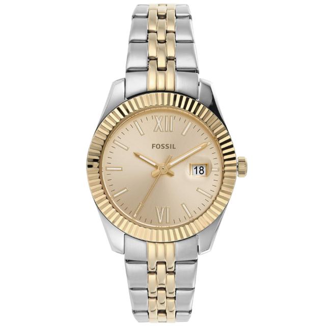 フォッシル FOSSIL ウオッチ レディース SCARLETTE MINI 三針デイト ツートーン ステンレススチールウォッチ ES4949