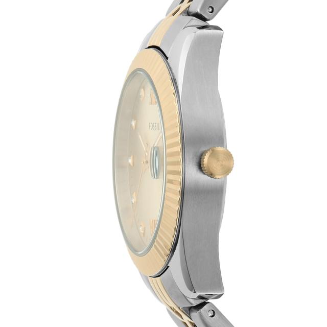 フォッシル FOSSIL ウオッチ レディース SCARLETTE MINI 三針デイト ツートーン ステンレススチールウォッチ ES4949