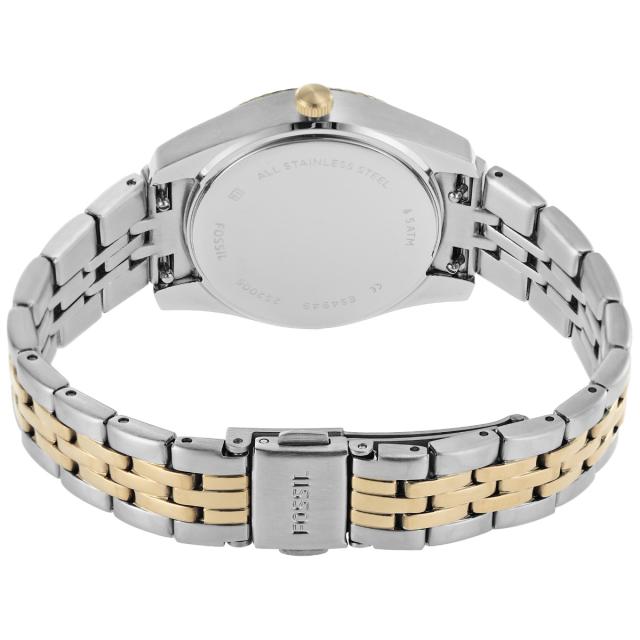 フォッシル FOSSIL ウオッチ レディース SCARLETTE MINI 三針デイト ツートーン ステンレススチールウォッチ ES4949