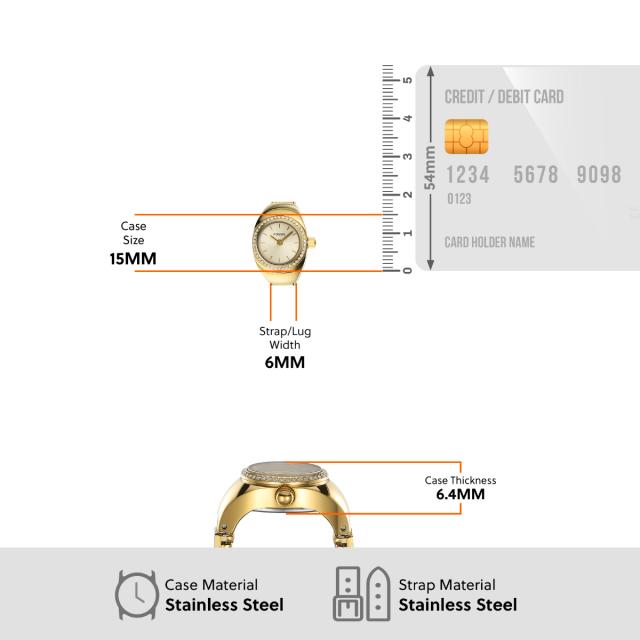 フォッシル FOSSIL リングウォッチ 時計 指輪 レディース ウォッチリング 二針 ローズゴールドトーン ステンレススチール ES5319_7