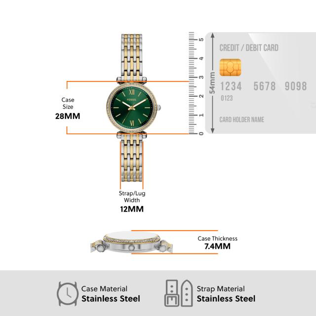 フォッシル FOSSIL ウオッチ レディース CARLIE 三針 ツートーン ステンレススチールウォッチ ES5439