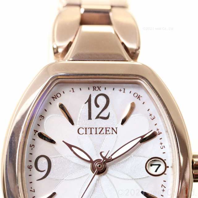 シチズン エクシード CITIZEN EXCEED エコドライブ 電波時計 ティタニア ハッピーフライト 腕時計 レディース ES9482-51W  フラワーバンド