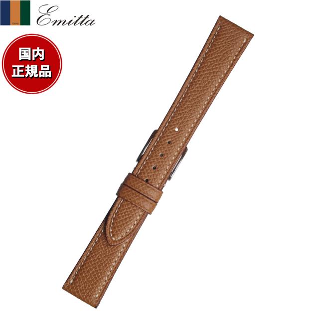 エミッタ Emitta 腕時計 替えバンド ベルト メンズ ワープロラックス カーフ 16mm ブラウン/シルバー 時計 時計バンド 時計ベルト 牛革の通販は