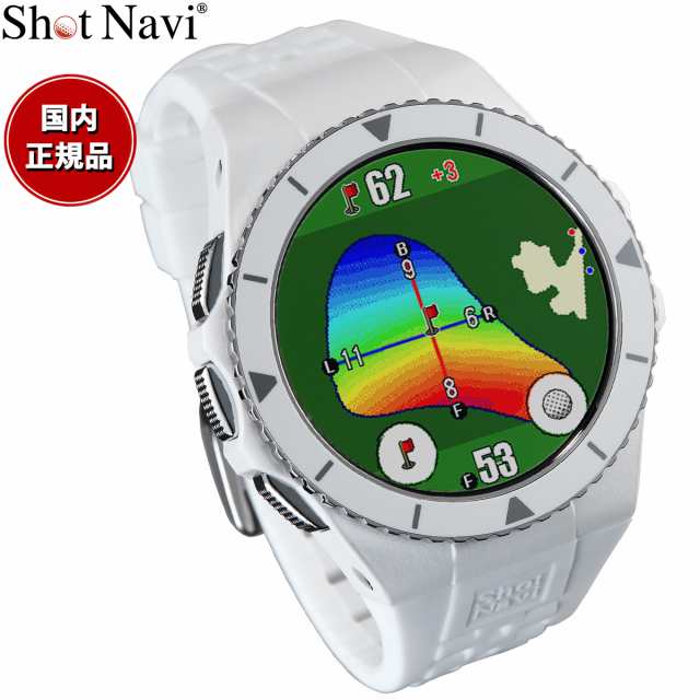 ショットナビ Shot Navi EXCEEDS エクシード 腕時計型 タッチパネル GPS ゴルフナビ 距離測定器 距離計測器 ホワイトの通販は距離測定器