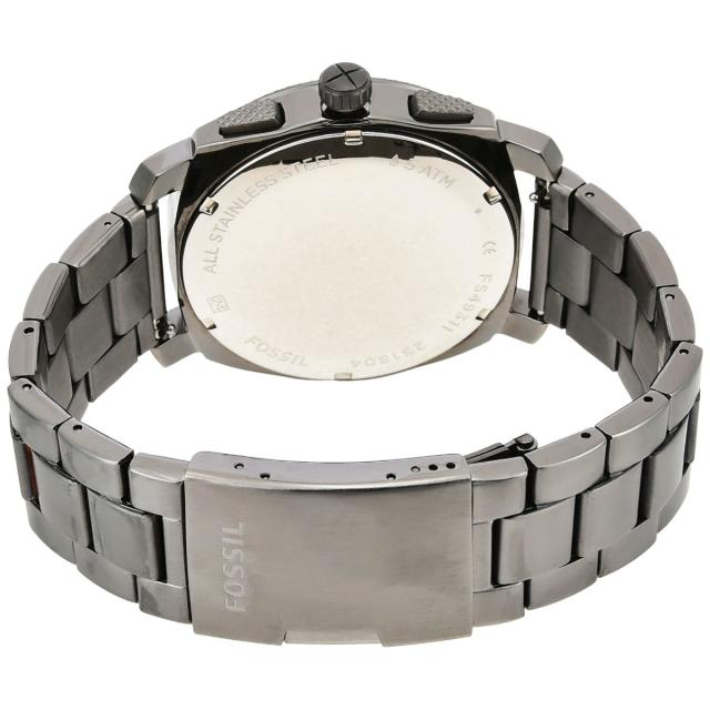 フォッシル FOSSIL 腕時計 メンズ MACHINE クロノグラフ スモークステンレススチールウォッチ FS4931_3