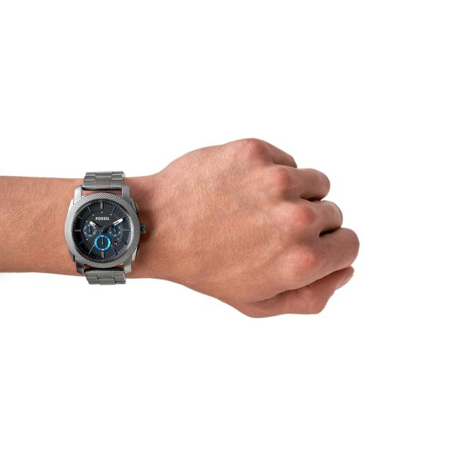 フォッシル FOSSIL 腕時計 メンズ MACHINE クロノグラフ スモークステンレススチールウォッチ FS4931_4
