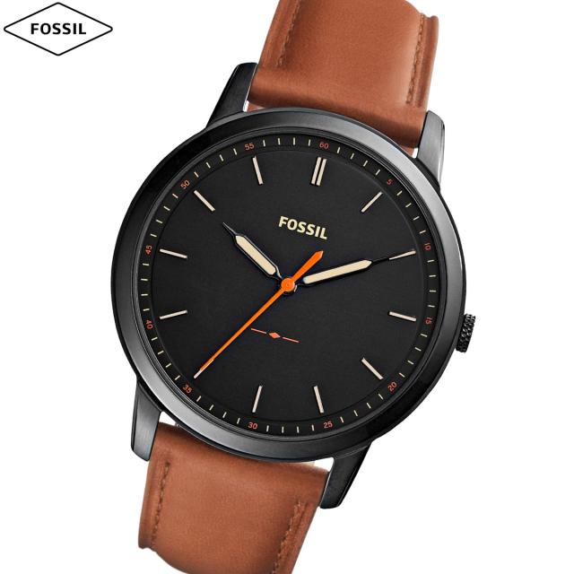 フォッシル FOSSIL 腕時計 メンズ MINIMALIST SLIM 三針 ライトブラウン レザーウォッチ FS5305