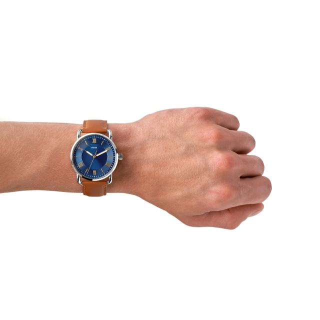 フォッシル FOSSIL ウオッチ メンズ COPELAND 42粍 三針 ラゲッジレザーウォッチ FS5661