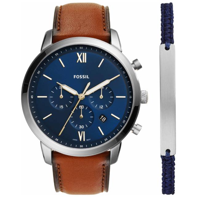 フォッシル Fossil メンズ Neutra Chrono クォーツウォッチ ステンレススチールストラップ グレー 22 (モデル：FS5383) 送料無料 フォッシル FOSSIL 腕時計 メンズ NEUTRA CHRONO クロノグラフ FS5453