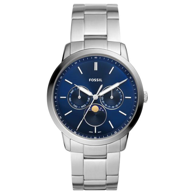 フォッシル FOSSIL 腕時計 メンズ NEUTRA MOONPHASE FS5907 ムーンフェイズ ブルー シルバー ステンレス_1