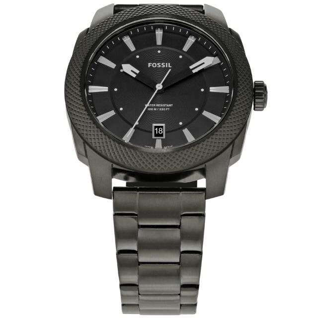 フォッシル FOSSIL 腕時計 メンズ MACHINE 三針デイト スモーク ステンレススチールウォッチ FS5970_2