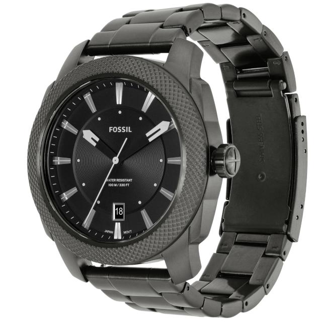 フォッシル FOSSIL 腕時計 メンズ MACHINE 三針デイト スモーク ステンレススチールウォッチ FS5970_3