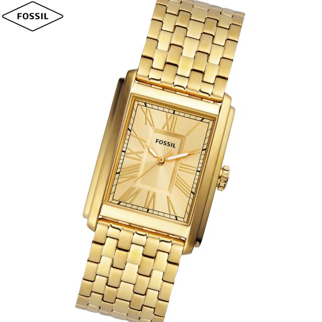 フォッシル FOSSIL 腕時計 メンズ CARRAWAY 三針 ゴールドトーン ステンレススチールウォッチ FS6009