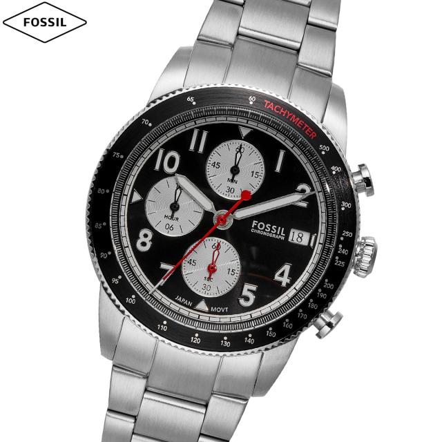 フォッシル FOSSIL 腕時計 メンズ SPORT TOURER クロノグラフ ステンレススチールウォッチ FS6045