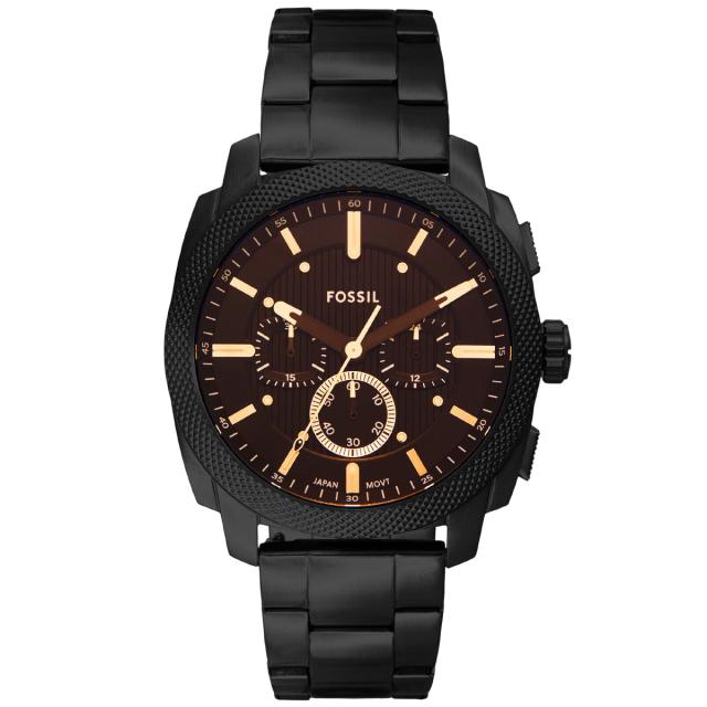 フォッシル FOSSIL 腕時計 メンズ MACHINE クロノグラフ ブラック ステンレススチールウォッチ FS6097_1