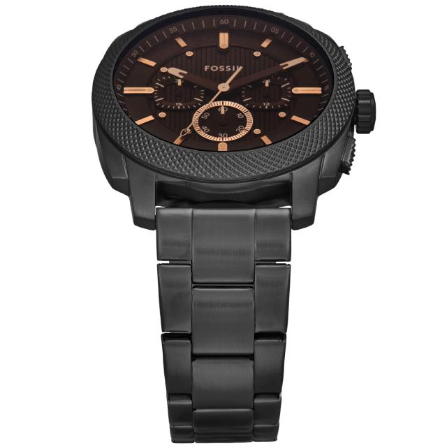 フォッシル FOSSIL 腕時計 メンズ MACHINE クロノグラフ ブラック ステンレススチールウォッチ FS6097_2